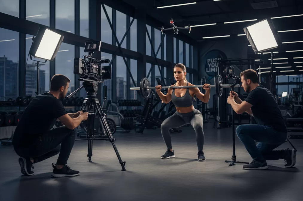 fitness content creation in gym
