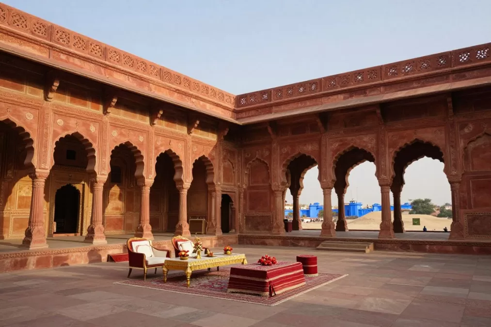 grand Jodhpur palace wedding venue with desert views and royal architecture