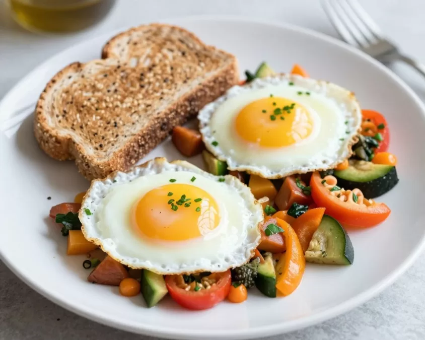 high protein egg breakfast with vegetables for weight loss