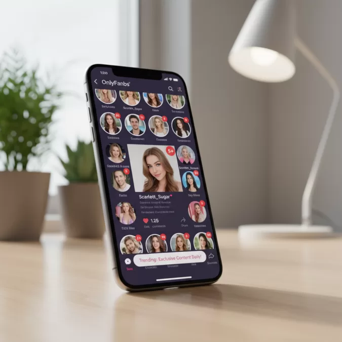 mobile device showing OnlyFans engagement