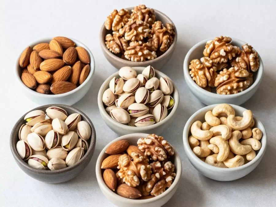 variety of healthy nuts for weight loss snacks