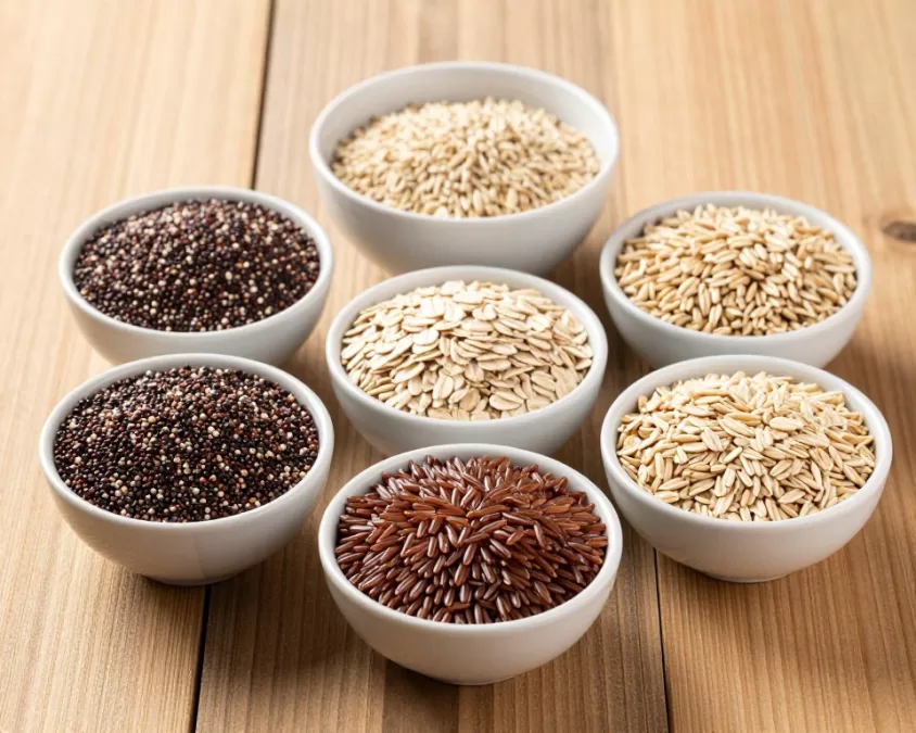 variety of whole grains for healthy weight loss diet