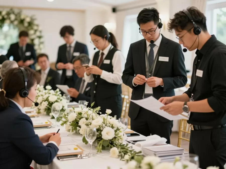 wedding planning services team coordinating luxury destination wedding