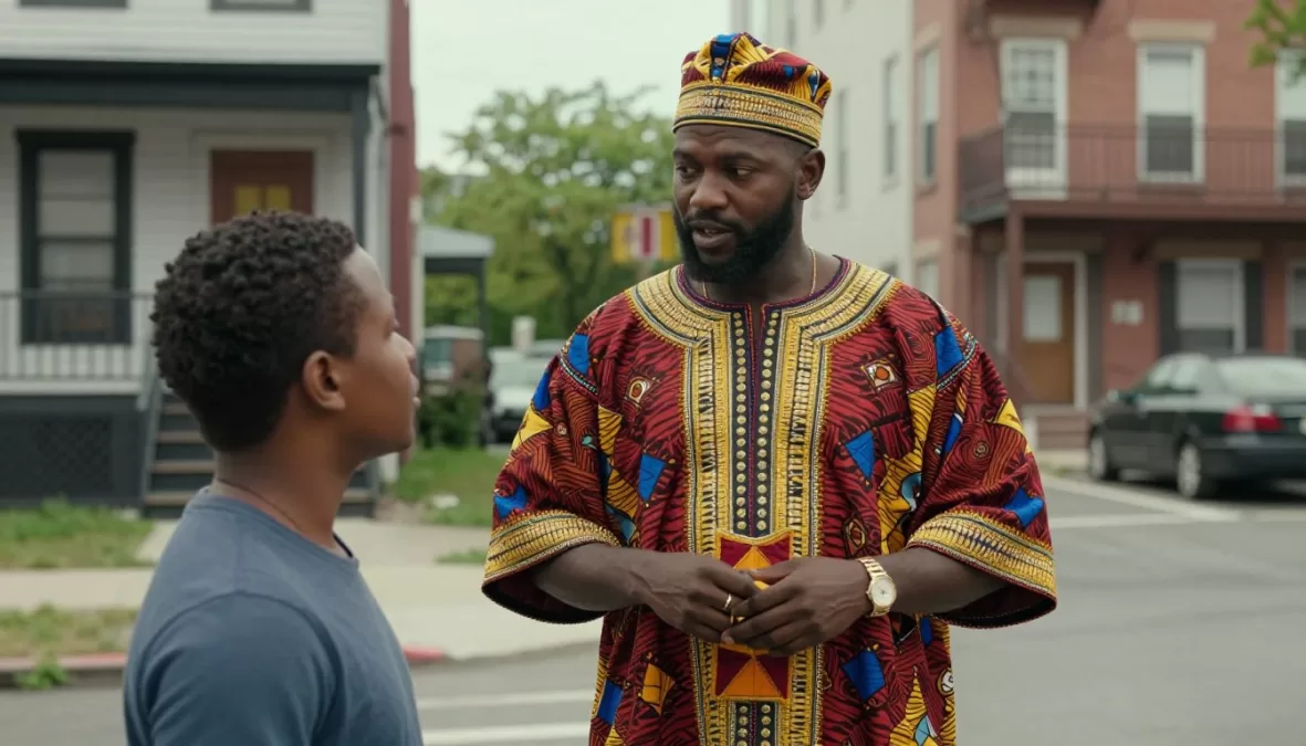 African prince in American Queens neighborhood fish-out-of-water comedy