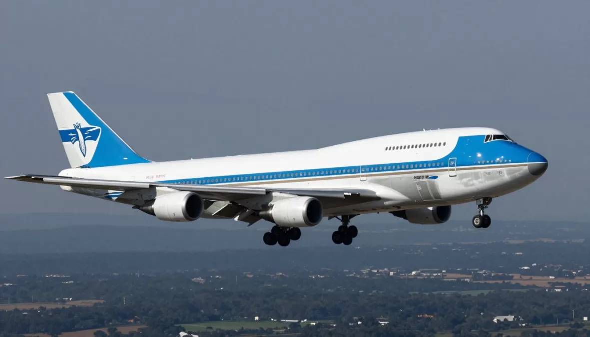 Air Force One Boeing 747 in flight