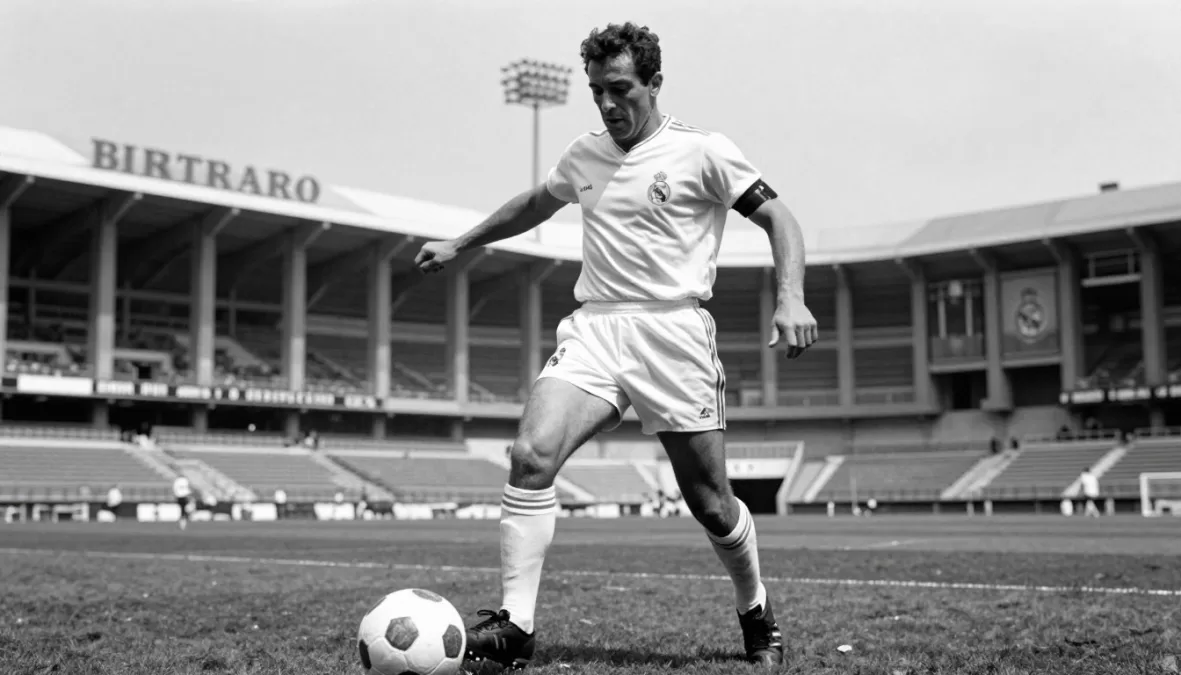 Alfredo Di Stéfano in classic Real Madrid white jersey
