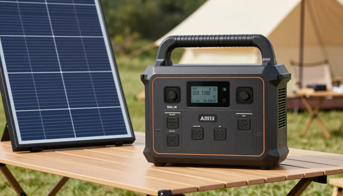 Anker SOLIX F3800 portable power station with solar panels