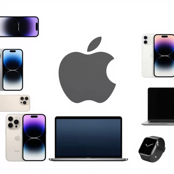 Apple brand logo and product ecosystem