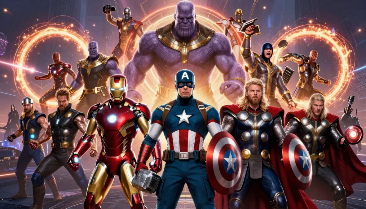 Avengers Endgame final battle with all heroes assembled against Thanos army