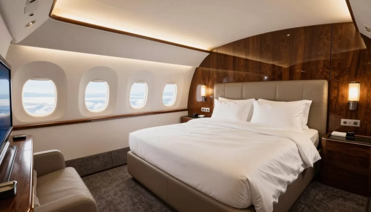 Boeing 747-8 VIP luxurious bedroom interior