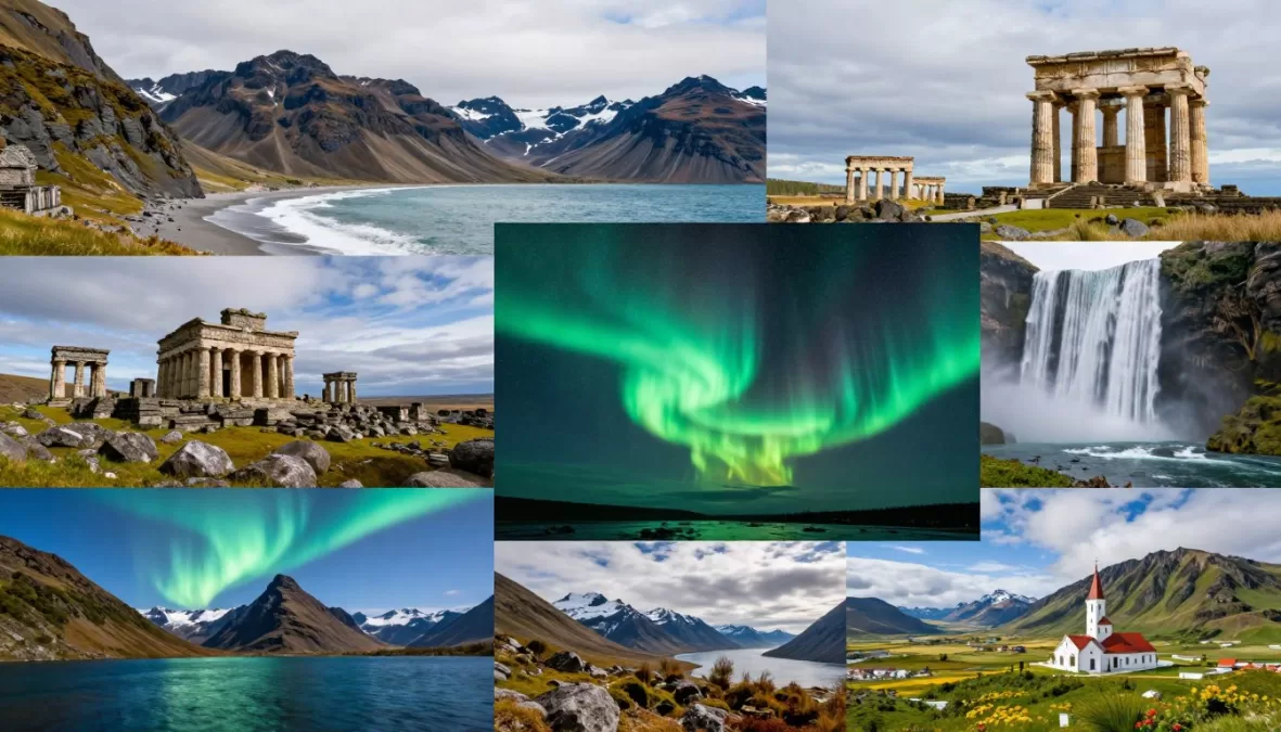 Collage of world's most beautiful destinations