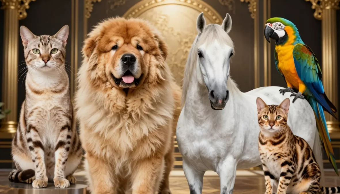 Collection of the world's most expensive pets including rare cat breeds and exotic animals