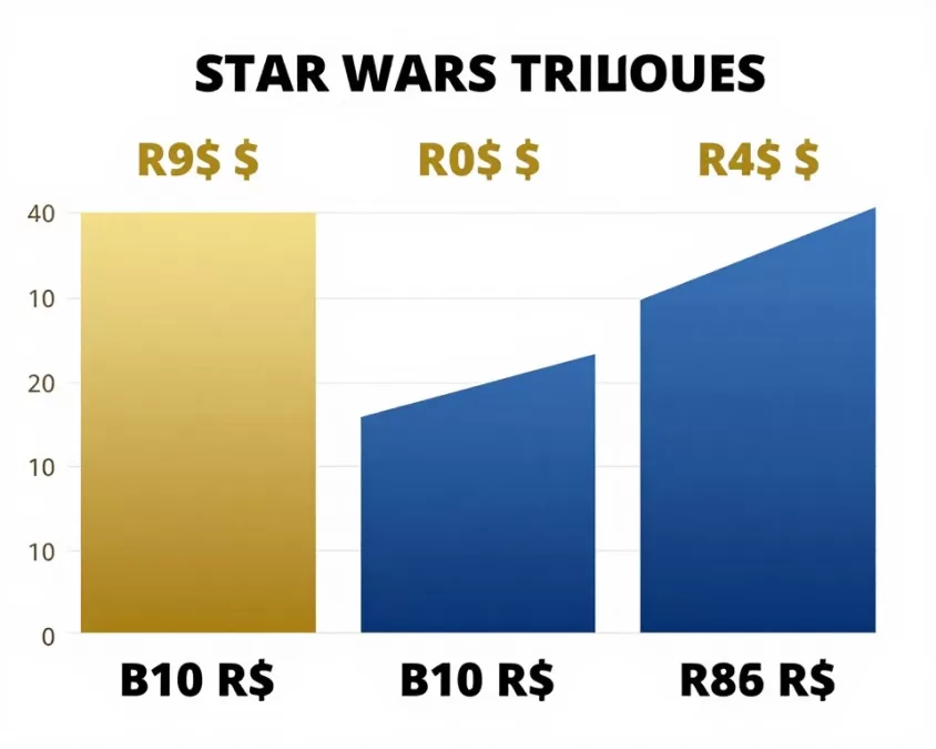Comparison chart of Star Wars trilogy box office performances