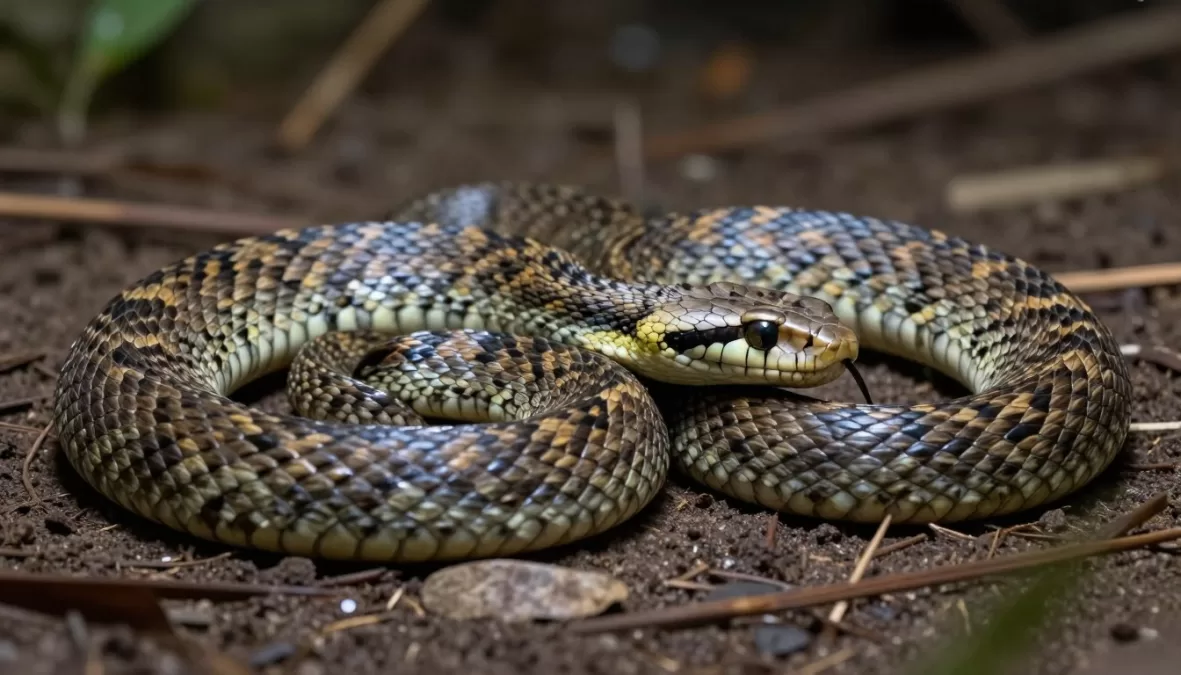Conservation message showing protected snake habitat