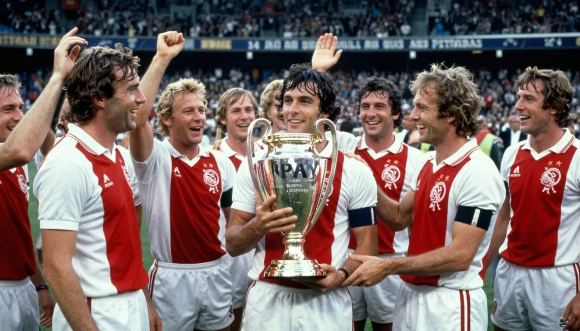 Cruyff leading Ajax to European Cup victory