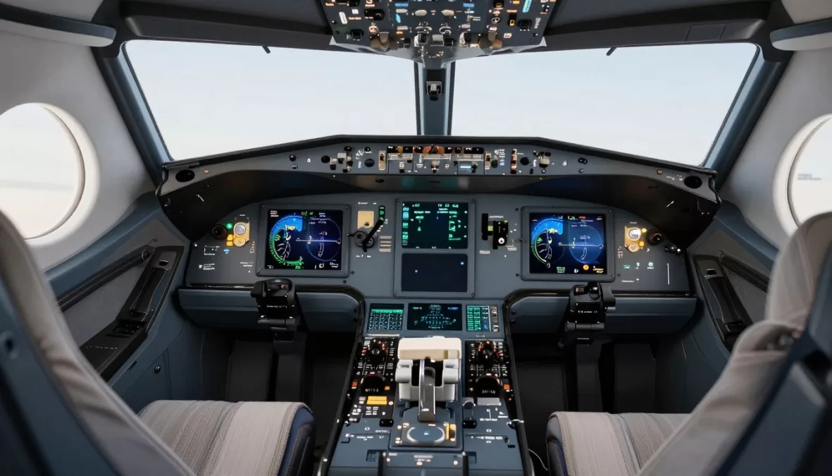 Dassault Falcon 10X advanced cockpit displays