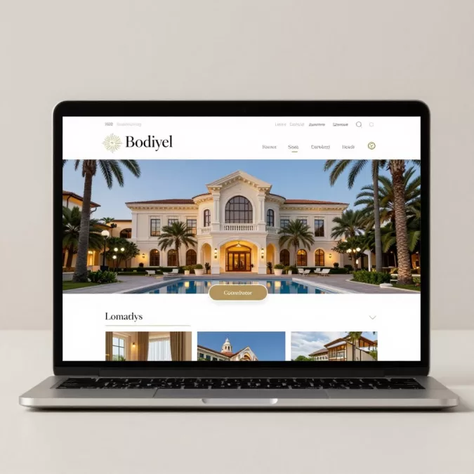 Direct hotel booking on luxury property website