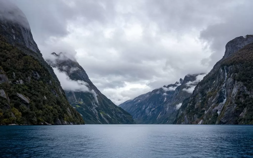 Doubtful Sound mountains and pristine waters