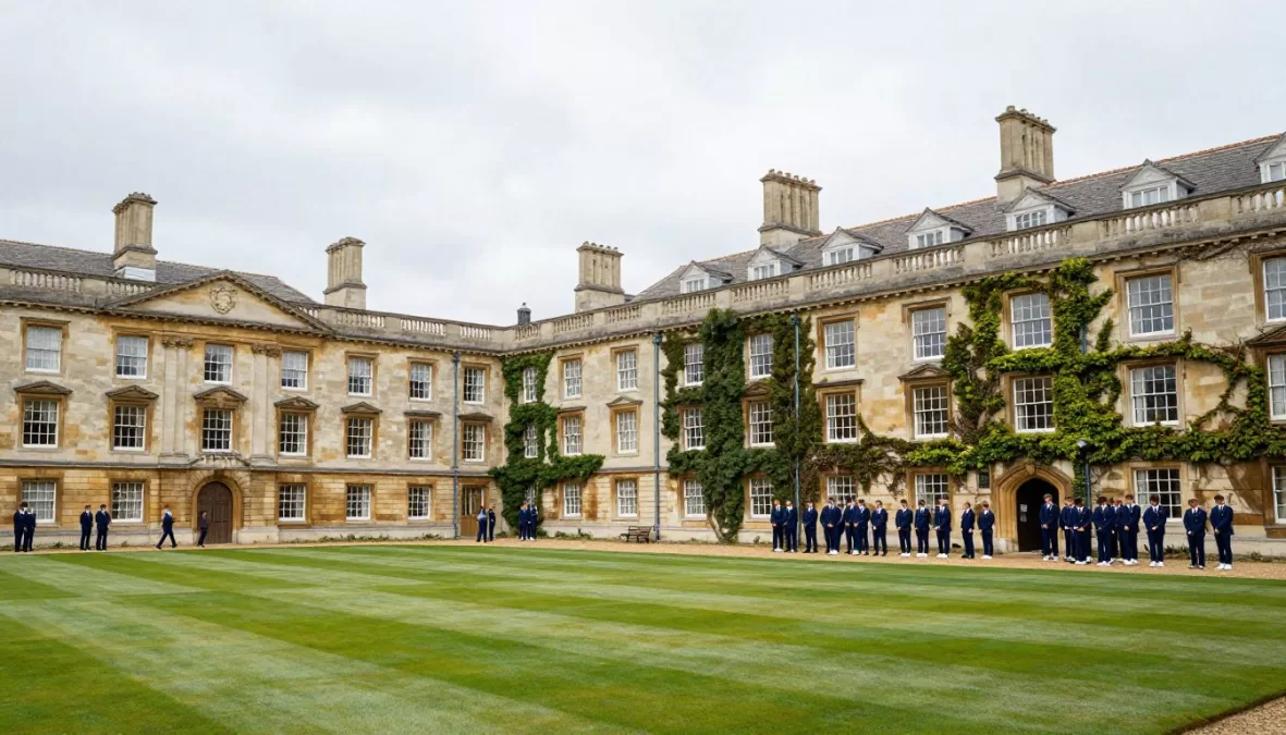 Elite private school attended by wealthy students