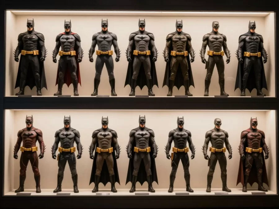 Evolution of Batman costumes and designs through different films