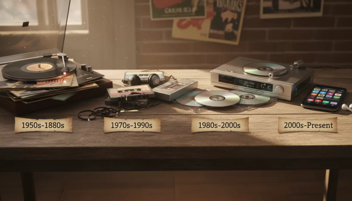 Evolution of music technology from vinyl to streaming