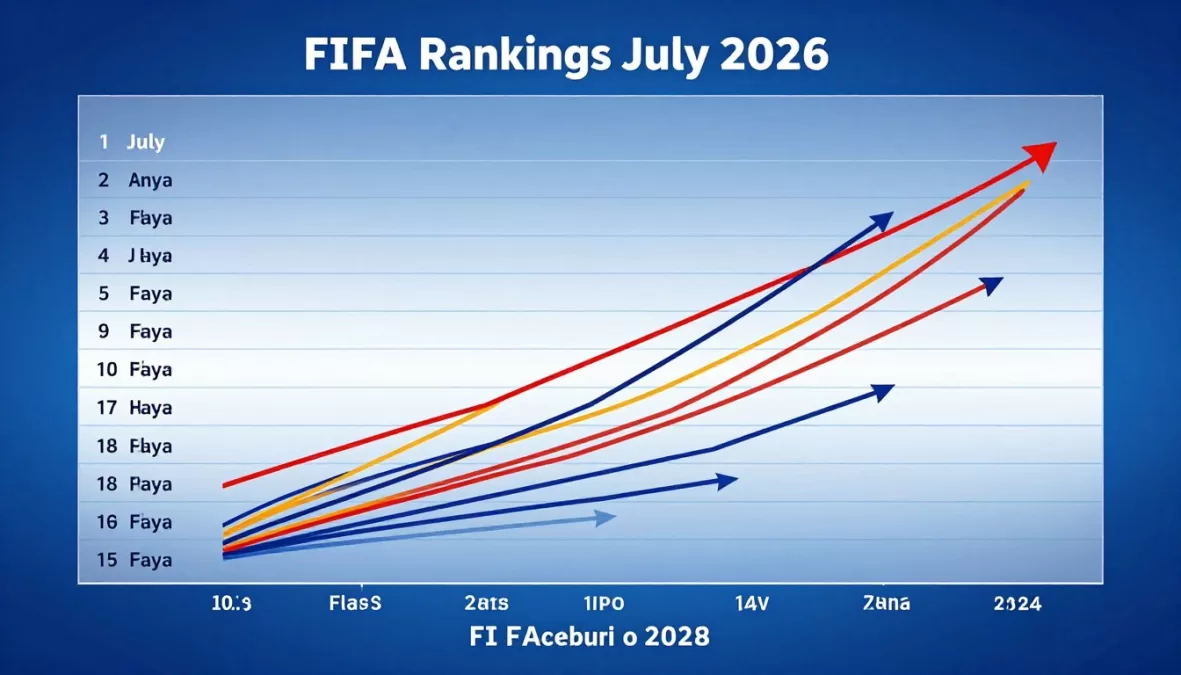 FIFA rankings prediction chart for July 2026
