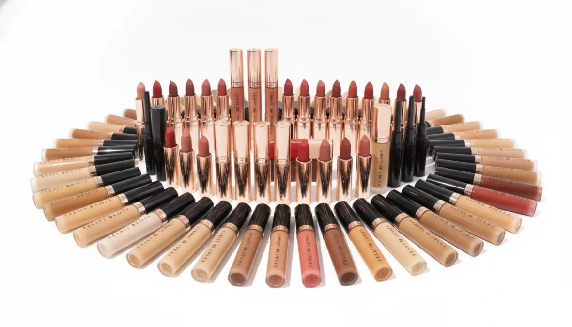 Fenty Beauty products display showing the cosmetics line