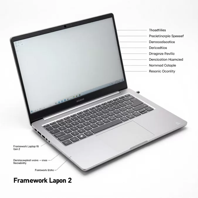 Framework Laptop 16 interior showing upgradeable components