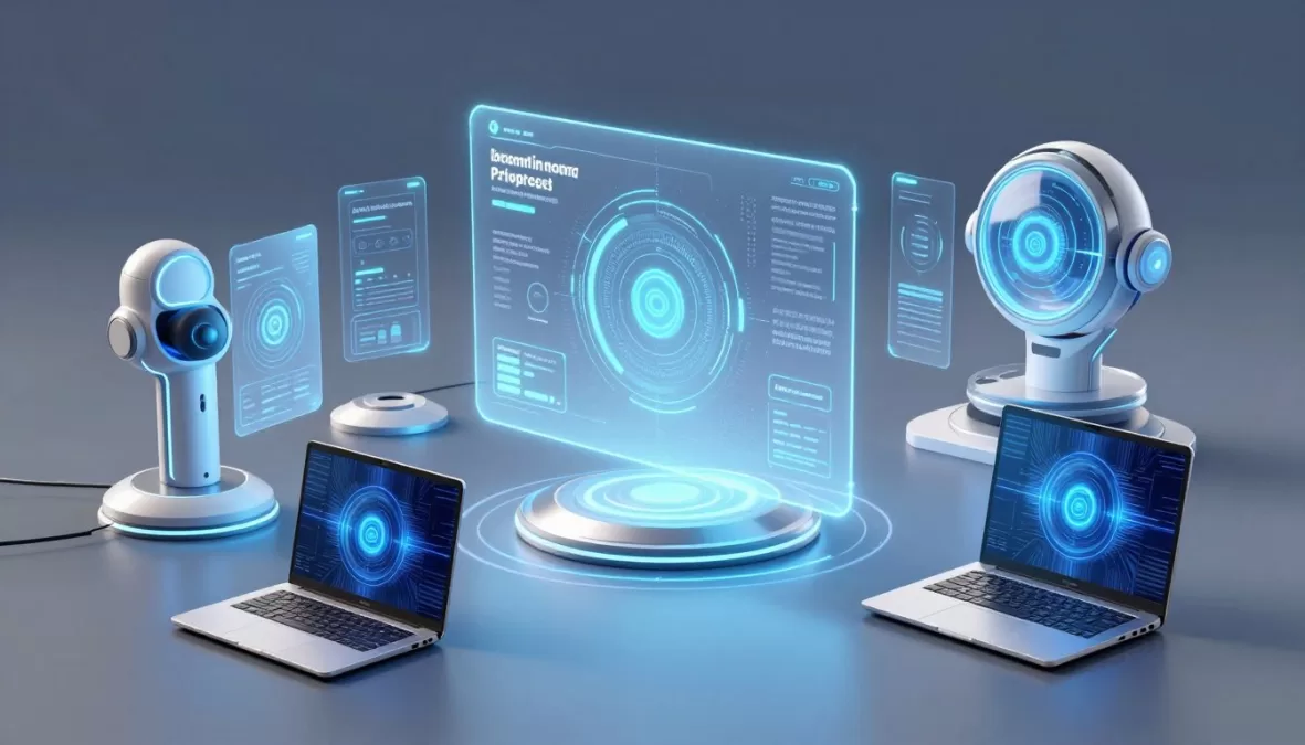 Futuristic technology concept visualization