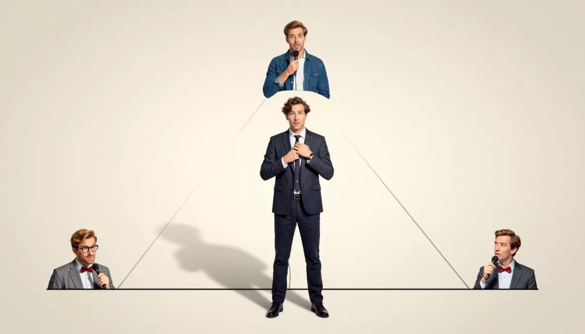 Golden ratio composition showcasing comedy perfection
