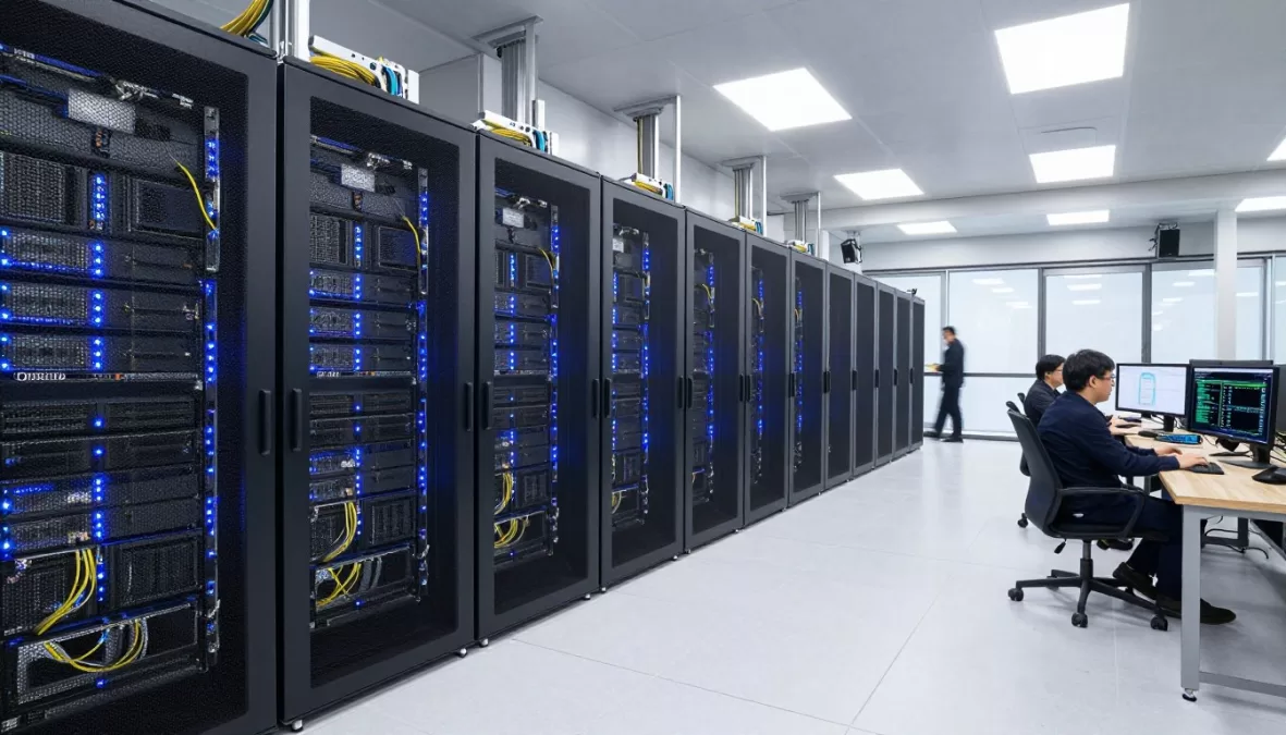 Google DeepMind data center with advanced AI infrastructure