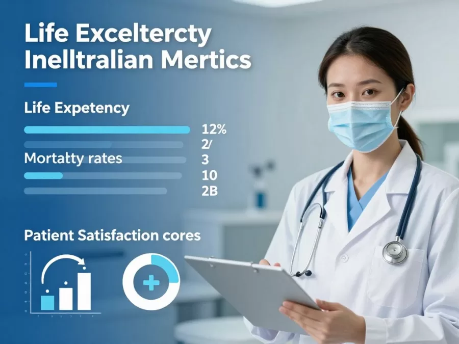 Healthcare quality metrics and evaluation criteria chart