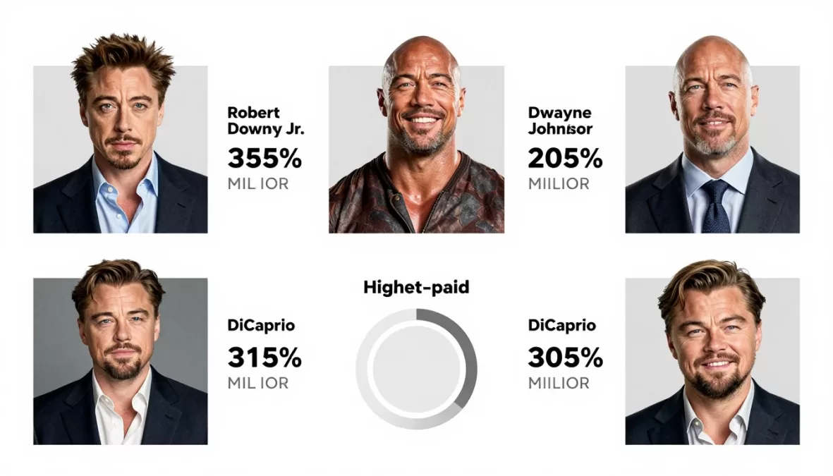 Highest paid actors with salary figures visualization