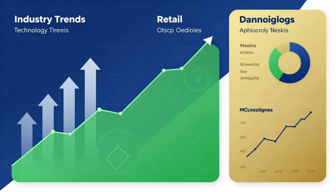 Industry trends visualization across technology retail and finance sectors