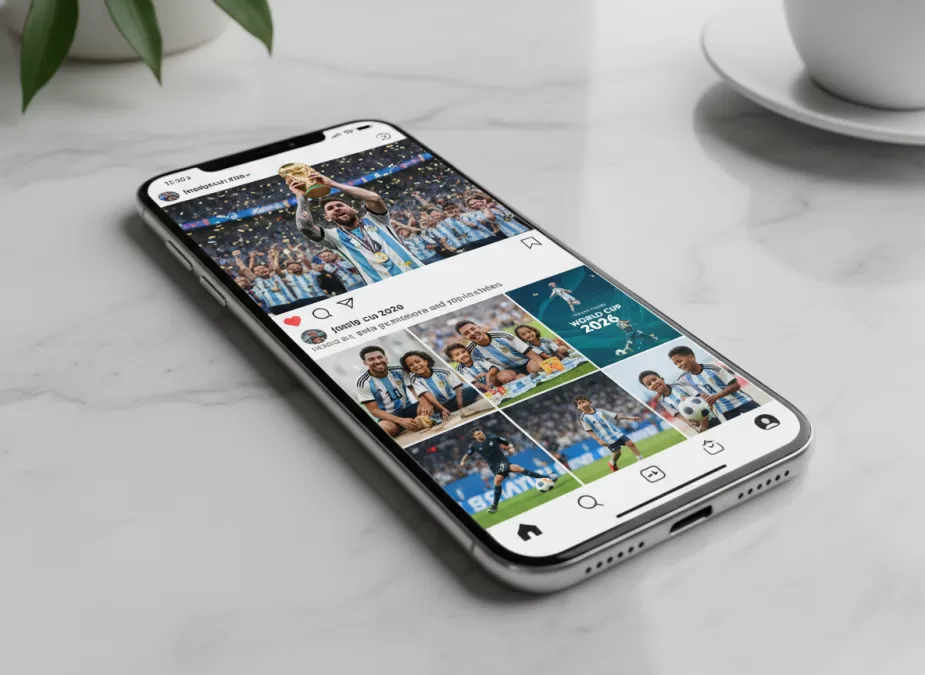 Lionel Messi Instagram account display