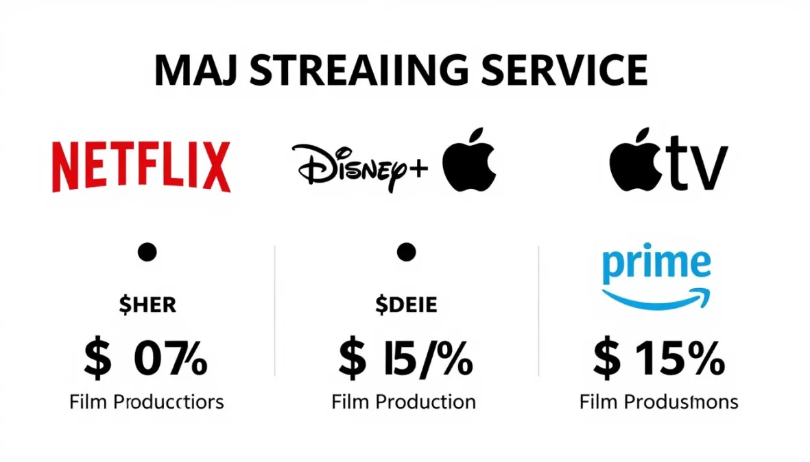 Major streaming service logos with production budget investments