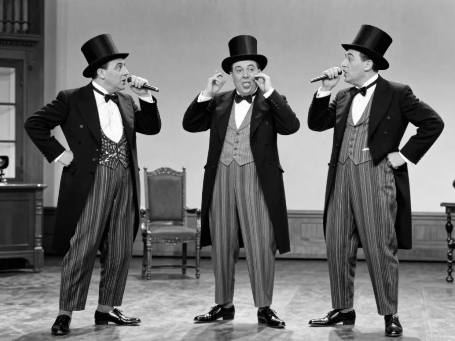 Marx Brothers in chaotic political satire scene