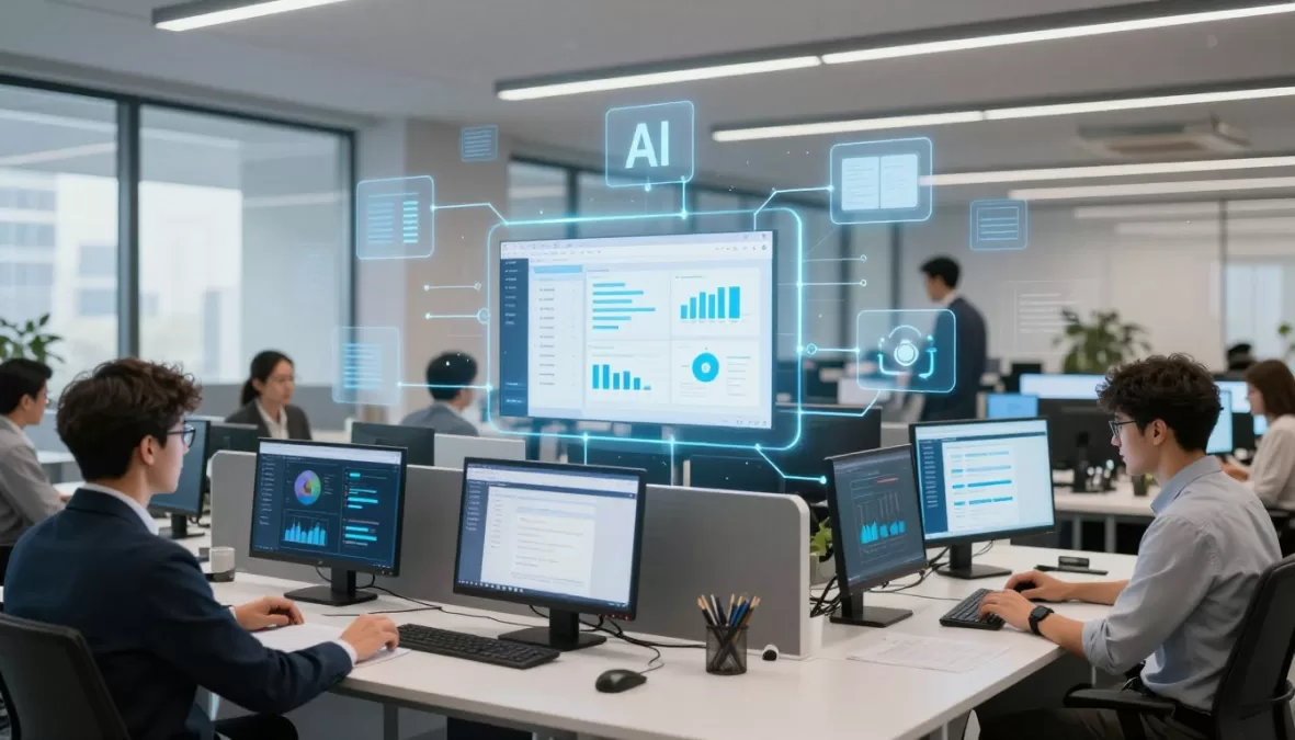 Microsoft AI technology integration in enterprise business environment