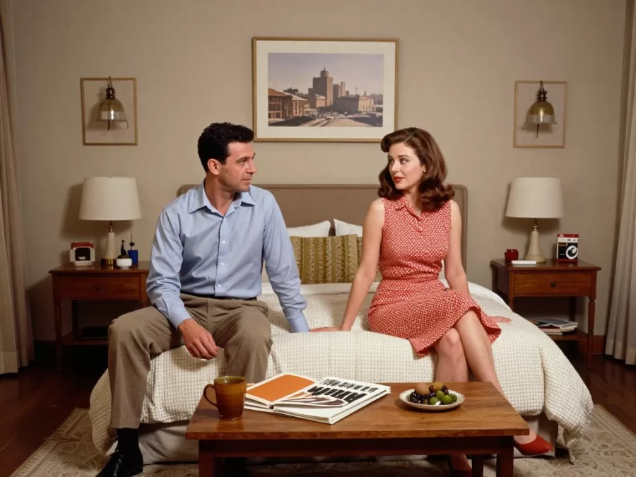 Mismatched roommates in 1960s apartment clash