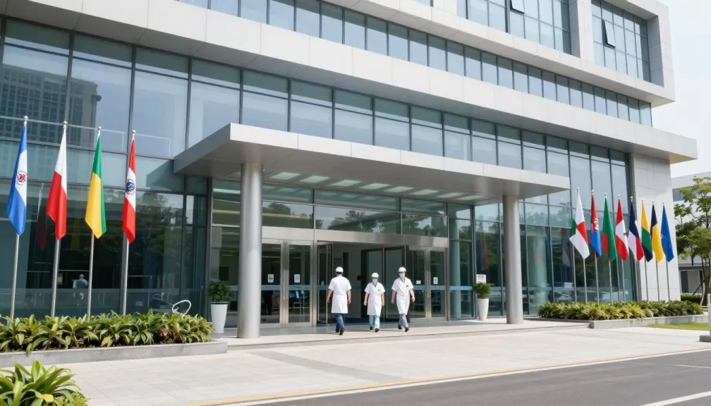 Modern hospital facility representing best healthcare systems globally