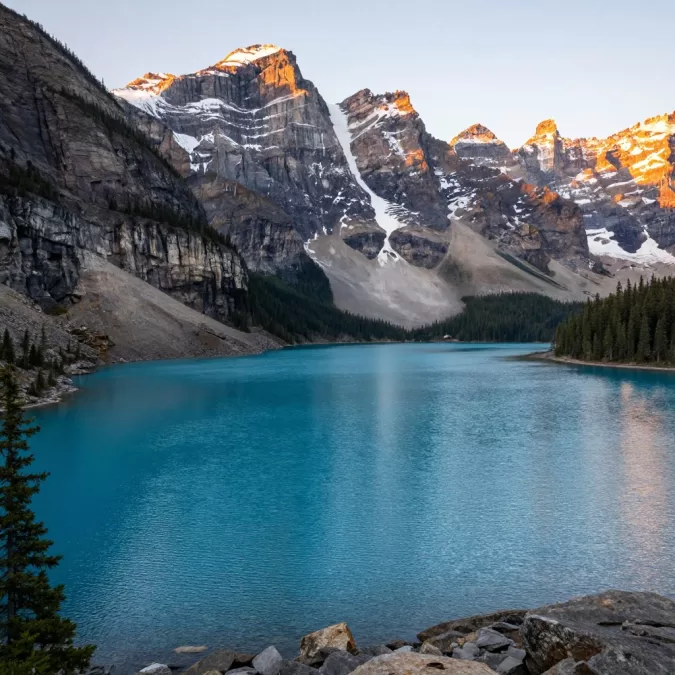 Moraine Lake valley of ten peaks Banff