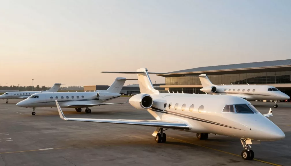 Most expensive private jets parked at luxury private terminal