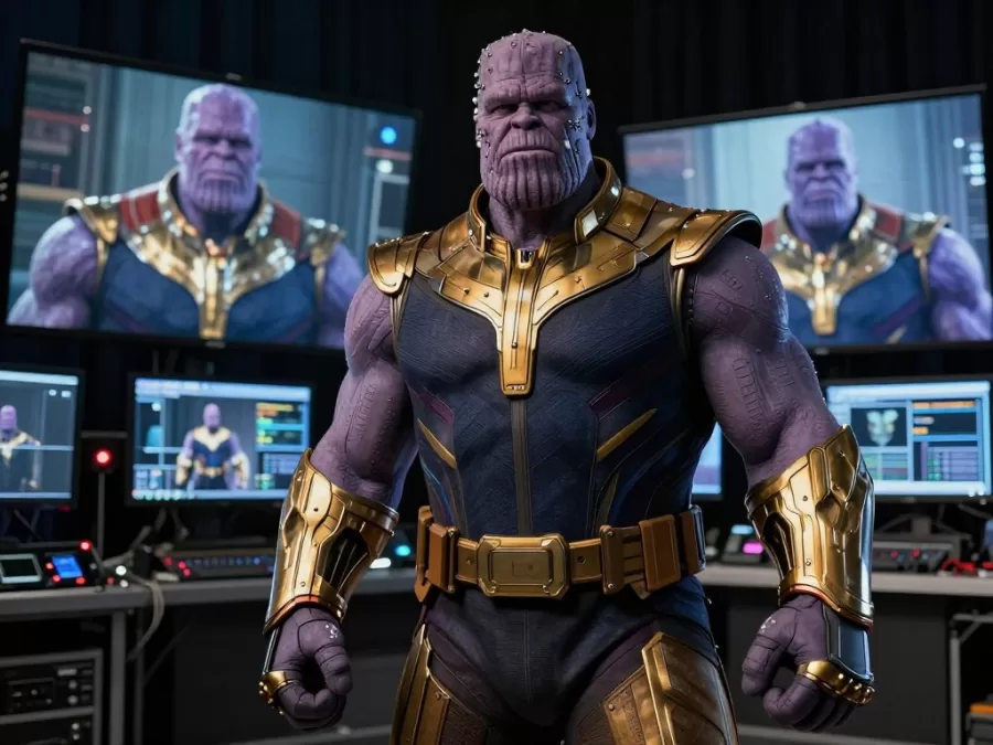 Motion capture technology being used for Thanos character