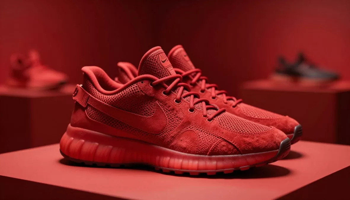 Nike Air Yeezy 2 Red October in all-red colorway