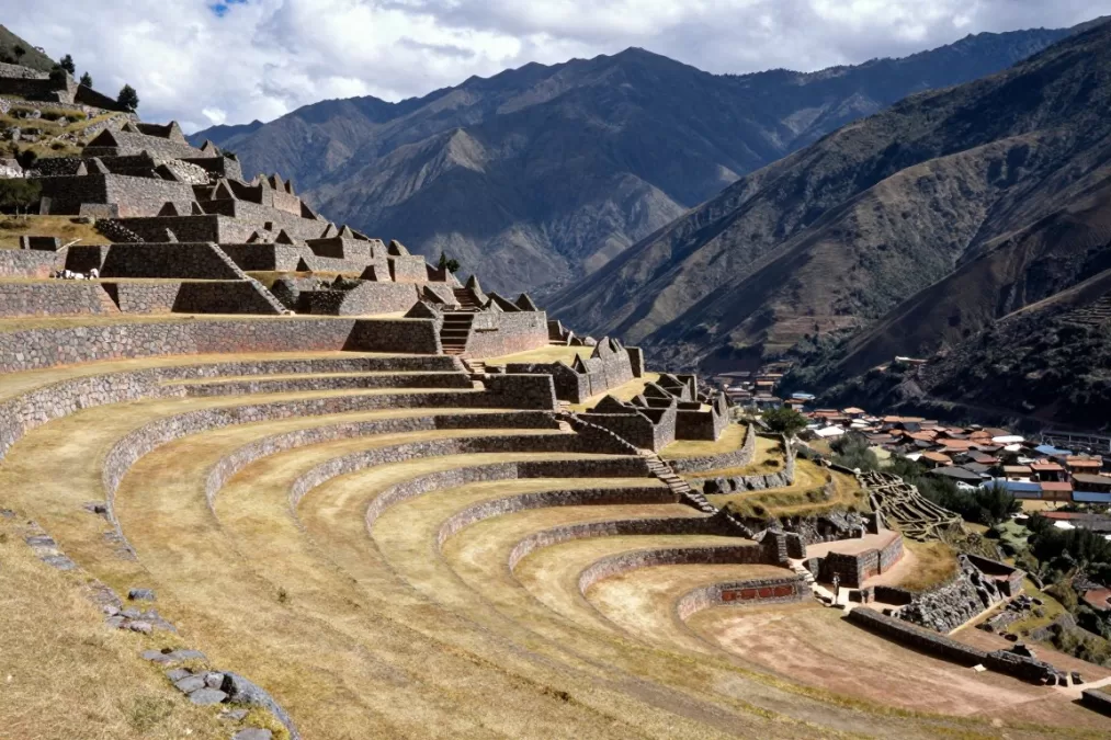 Ollantaytambo terraces in Sacred Valley Peru