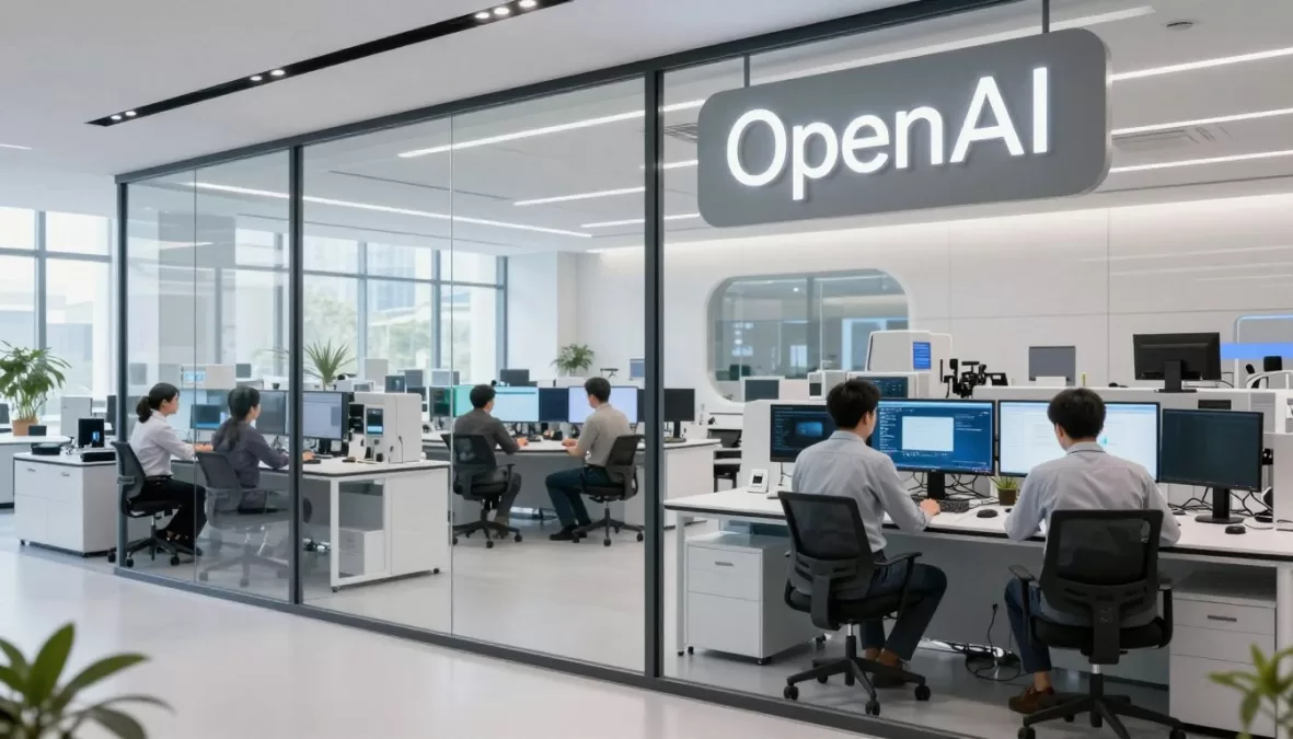 OpenAI headquarters and AI research laboratory visualization