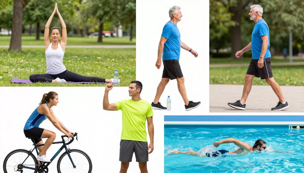 People of different ages engaging in various physical activities