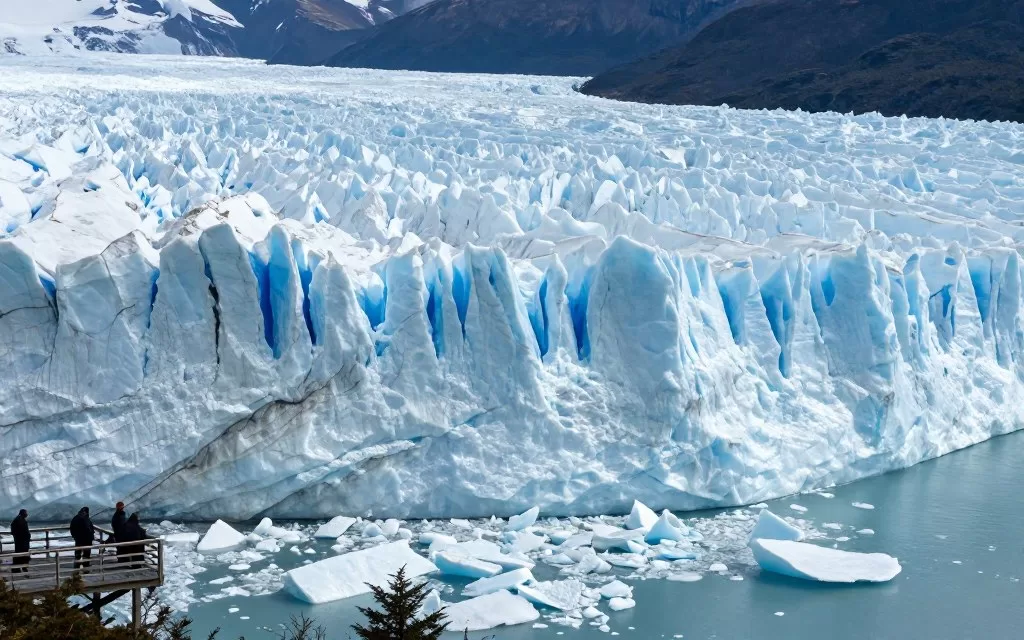 Perito Moreno Glacier face in Patagonia