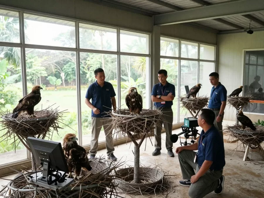 Philippine Eagle Foundation breeding facility supporting conservation of endangered raptors