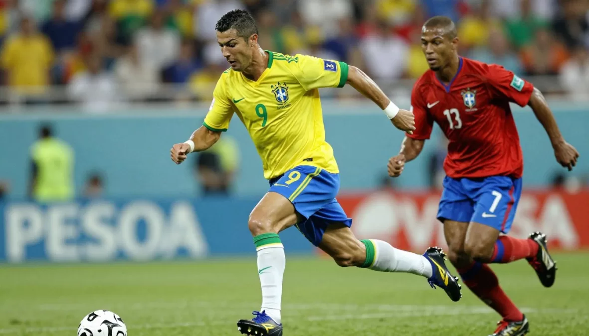 Ronaldo Nazário explosive speed with ball at feet